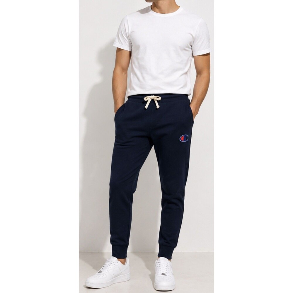 Champion Joggers mens size Large Sweatpants Jogger Track Pant Navy Blue Athletic